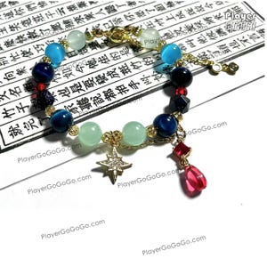 Honkai: Star Rail Anaxa Beaded Bracelet Length Adjustable, Natural Gemstones Made Anaxagoras HSR Bracelet, Custom Accepted