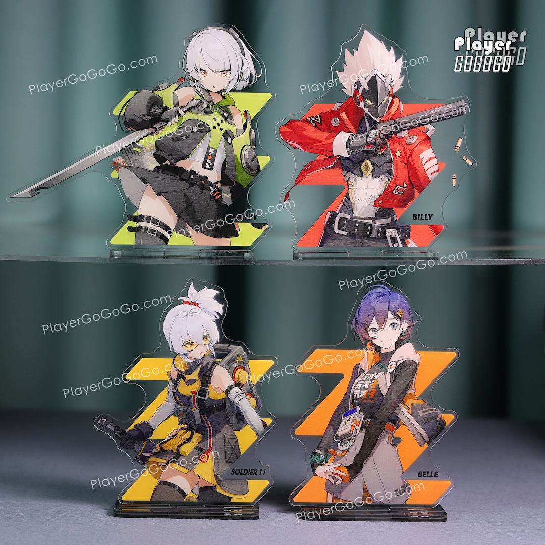 Zenless Zone Zero Standees, ZZZ Figures of Nicole, Wise, Belle, Corin