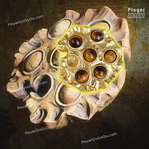 Black Myth: Wukong Envious Tongue Figurine, Solid Copper Made Lotus Seedpod with Seeds Tea Pet Wukong Accessories