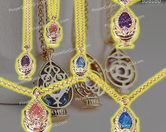 Copper + Zircon Made Soul Gem Pendant Necklace, High Quality Magical Accessories