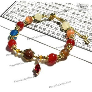 Honkai: Star Rail Mydei Beaded Bracelet Length Adjustable, Natural Gemstones Made Mydei HSR Bracelet, Custom Accepted