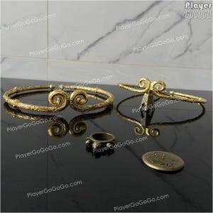 Black Myth: Wukong Accessories, Wukong Gear Pieces Miniature, Golden Hoop, Wind Chimes, Gold Bird, Thunder Band