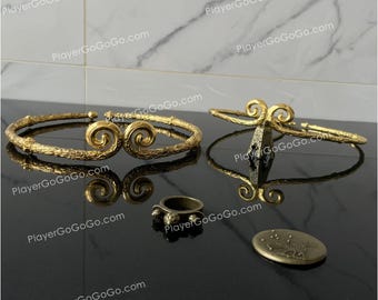 Black Myth: Wukong Accessories, Wukong Gear Pieces Miniature, Golden Hoop, Wind Chimes, Gold Bird, Thunder Band