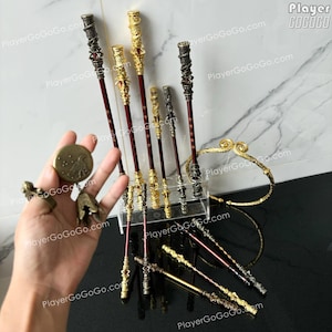 Black Myth: Wukong Accessories, Wukong Gear Pieces Miniature Jingubang, Golden Hoop, Bronzecloud Staff, Wind Chimes