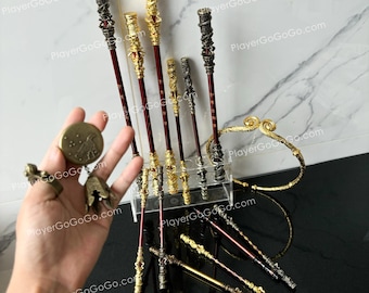 Black Myth: Wukong Accessories, Wukong Gear Pieces Miniature Jingubang, Golden Hoop, Bronzecloud Staff, Wind Chimes