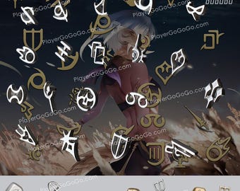FF14 Stud Earring of All Jobs * Single One, FFXIV Soul Crystal Fanart Jewelry