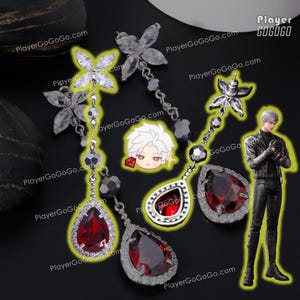 Love and Deepspace Sylus Pendant Earrings * A Pair, Sylus Jewelry 秦徹 戀與深空 シン 진운