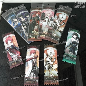 Wuthering Waves Shaker Ticket & Holographic Bookmark of All Characters, Figurine Changli, Xiangli Yao, Zhezhi, Camellya, Jinhsi, Shorekeeper