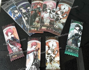 Wuthering Waves Shaker Ticket & Holographic Bookmark of All Characters, Figurine Changli, Xiangli Yao, Zhezhi, Camellya, Jinhsi, Shorekeeper