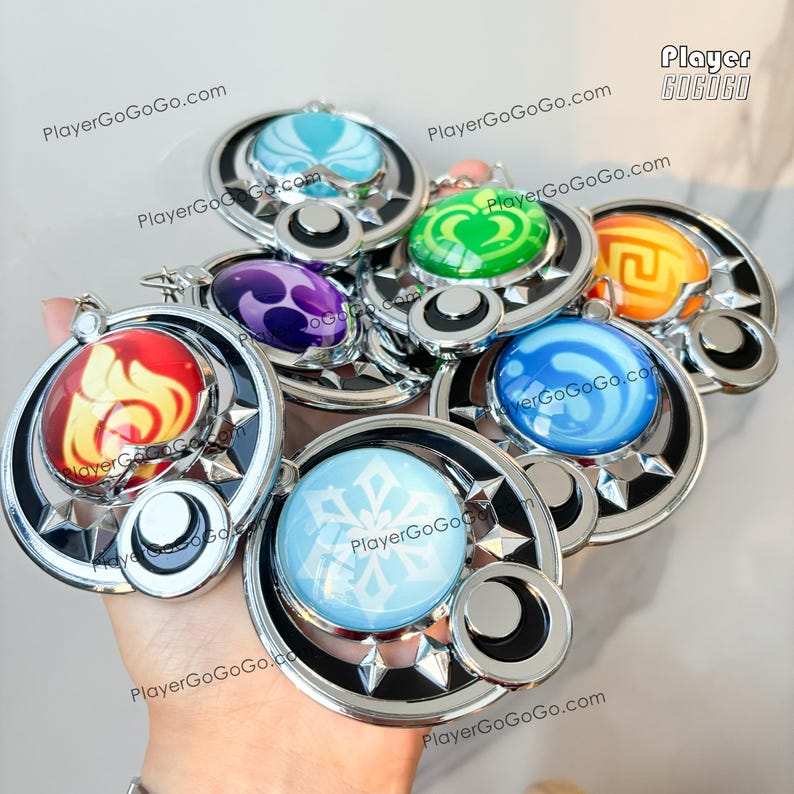 Genshin Auswirkungen Vision Charm Mondrad, Natlan, Fontaine, Inazuma, Liyue, Mondstadt, Sneschnaya, Sumeru, Mondrad, Anemo Geo Electro Dendro Bild 2