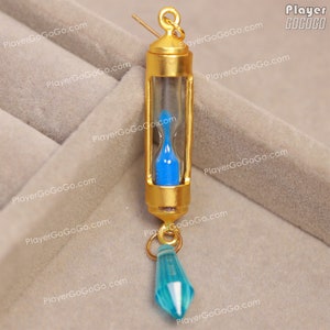 Sterling Silver Made Hourglass Earring for Cosplay and Daily Wear Pushback/ Clip-On * Single One, Vanitas Accessories
