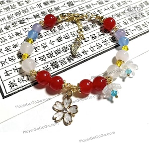 Honkai: Star Rail Tribbie Beaded Bracelet Length Adjustable, Natural Gemstones Made Tribbie HSR Bracelet, Custom Accepted