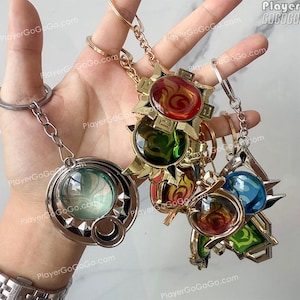 Transparent Genshin Impact Vision Nod-Kai Natlan, Fontaine, Inazuma, Liyue, Mondstadt, Sumeru Element Anemo Geo Electro Dendro Hydro Cryo