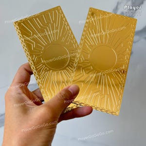 Boleto de invocación de Fate/Grand Order, tarjeta metálica grabada a láser de doble cara, 13,7 cm x 7,2 cm