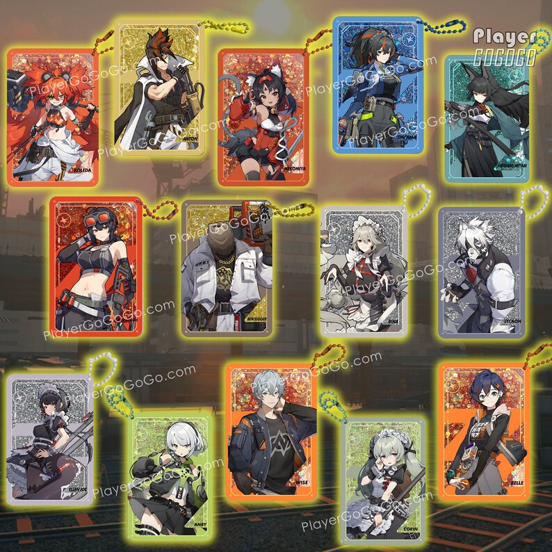 Zenless Zone Zero Shaker Charm of All Characters, Figures of Rina ...