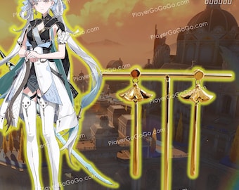 Pendientes Jinhsi de Olas Borrascosas para Cosplay y Uso Diario * Un par, Accesorio de Cosplay de Joyería Hsi 今汐 鳴潮