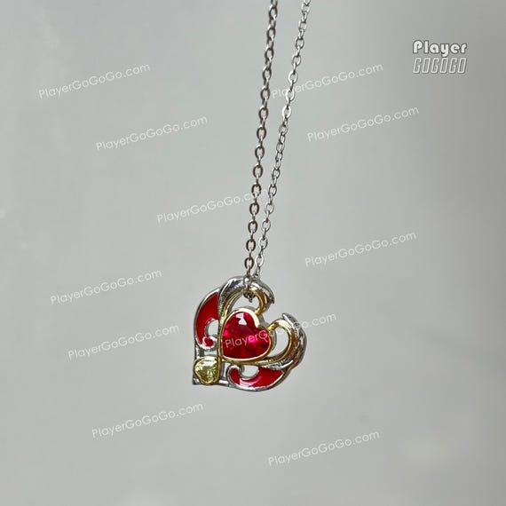 Lyna Hair Pin & Iris Heart Pendant Necklace, High Quality Heart