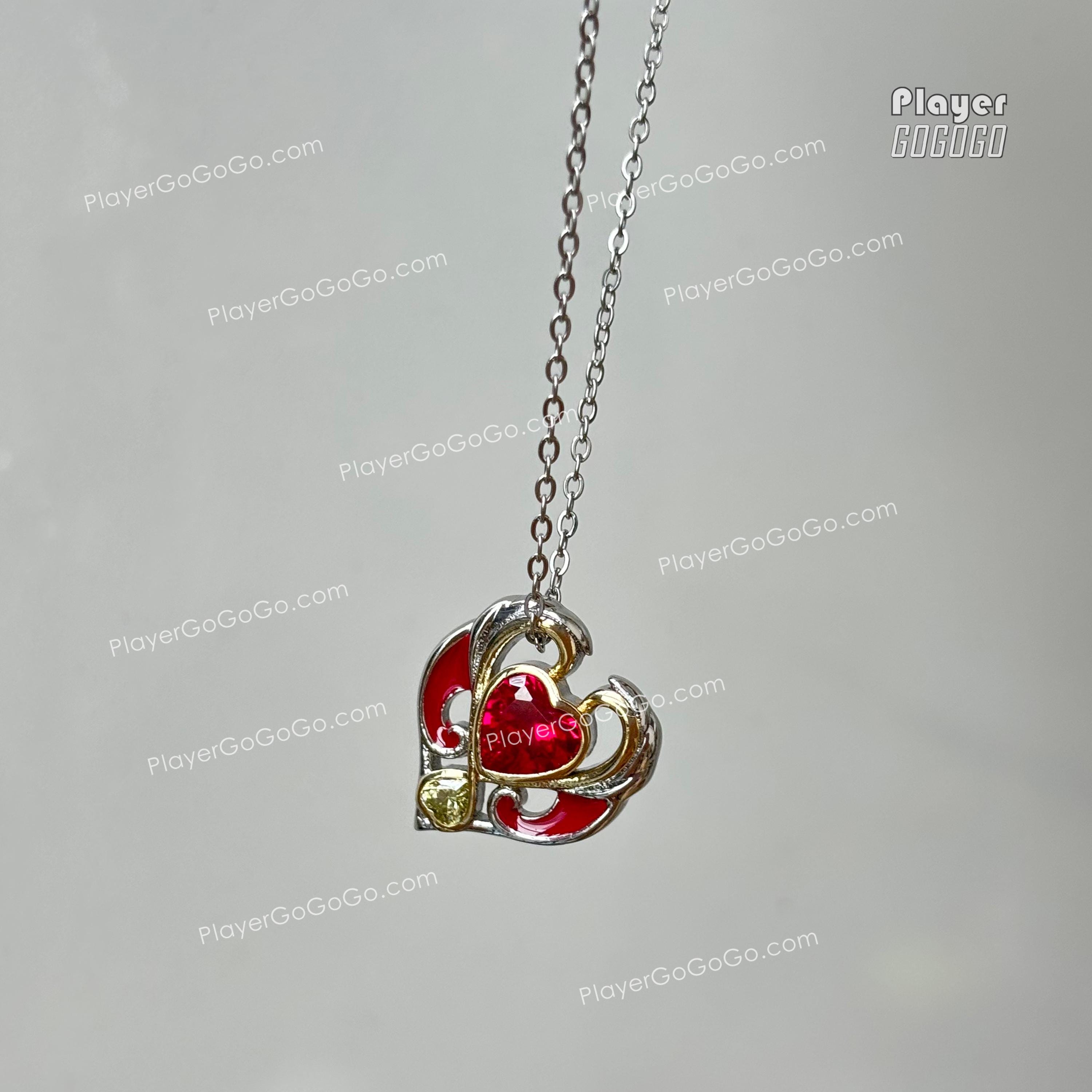 Lyna Hair Pin & Iris Heart Pendant Necklace, High Quality Heart
