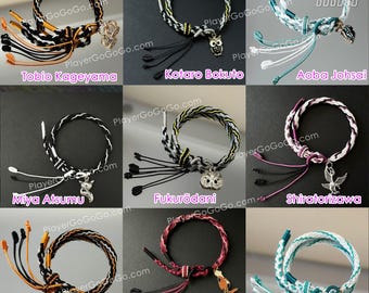 Gewebtes Armband Länge verstellbar Nekoma, Hinata, Kotaro, Miya Atsumu, Oikawa, Shiratorizama, Aoba, Karasuno, Kozume Kenma, Fukurodani