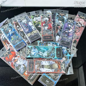 Zenless Zone Zero Shaker Ticket & Holographic Bookmark of All Characters, Figures Ellen Joe, Nicole, Von Lycaon, Billy Kid, Zhu Yuan