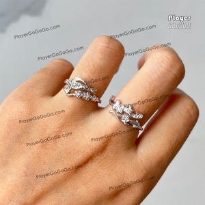 Set di anelli in argento Sterling Made Heaven Official's Blessings Hua Cheng e Xie Lian, anello regolabile Tian Guan Ci Fu 天官赐福