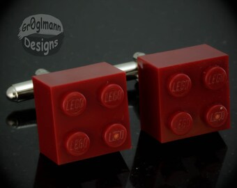 Dark Red Maroon Brick Cufflinks