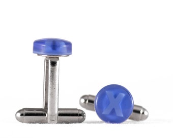Blue Cufflinks - Xbox Buttons