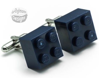 Dark Blue Brick Cufflinks