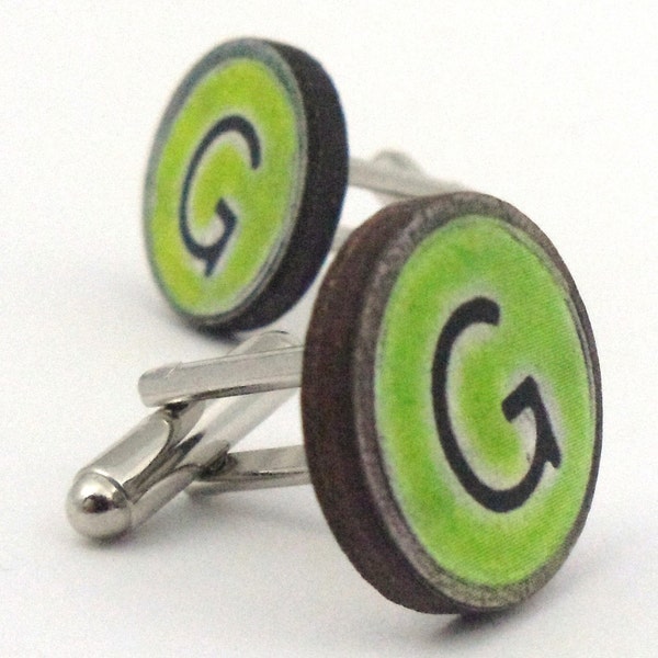 CLEARANCE- Custom Wooden Typewriter Key Cufflinks