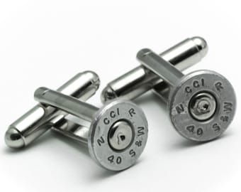Cufflinks - Smith Wesson 40s Bullets