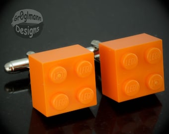Orange Brick Cufflinks