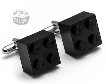 Black Brick Cufflinks: Playful Men's Accessories