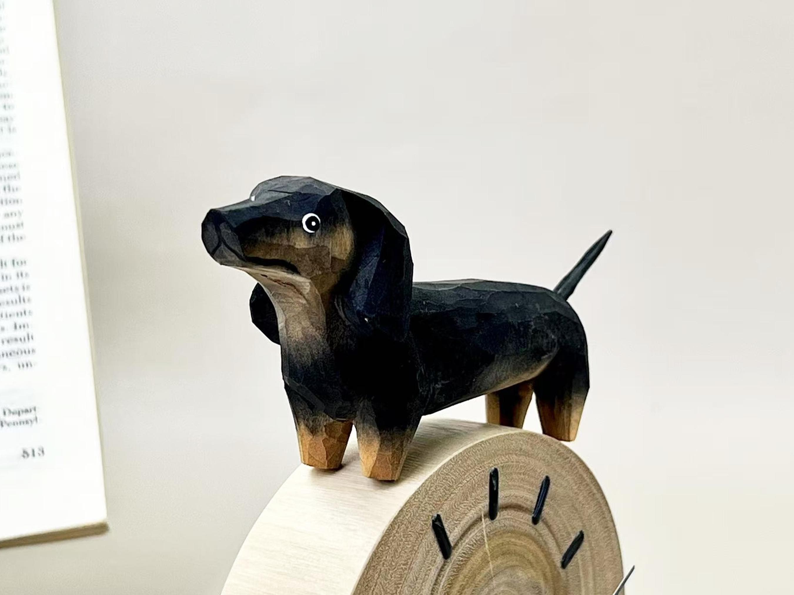 Decorazione con cane bassotto con cuore personalizzato con il nome