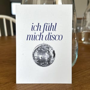 Postkarte, Grußkarte, individuelle Postkarten, Postkarte Disco, moderne Karten, Postkarte jeder Anlass, Geburtstag, Postkarte Freundin