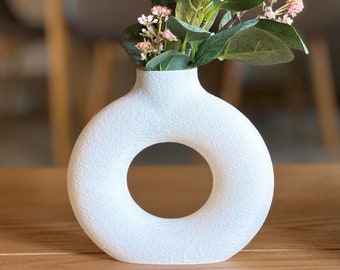 6" Inches (15.5cm) Nordic Style Donut Vase Minimalistic Scandinavian Home Decor Housewarming Gift For Her Boho Home Decor