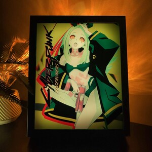 Cyberpunk Rebecca / LED arte anime, decoração de parede, decoração de casa, caixa de luz anime rgb, cyberpunk 2077