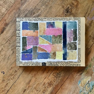 Landscape art concertina journal  with used Fabriano paper