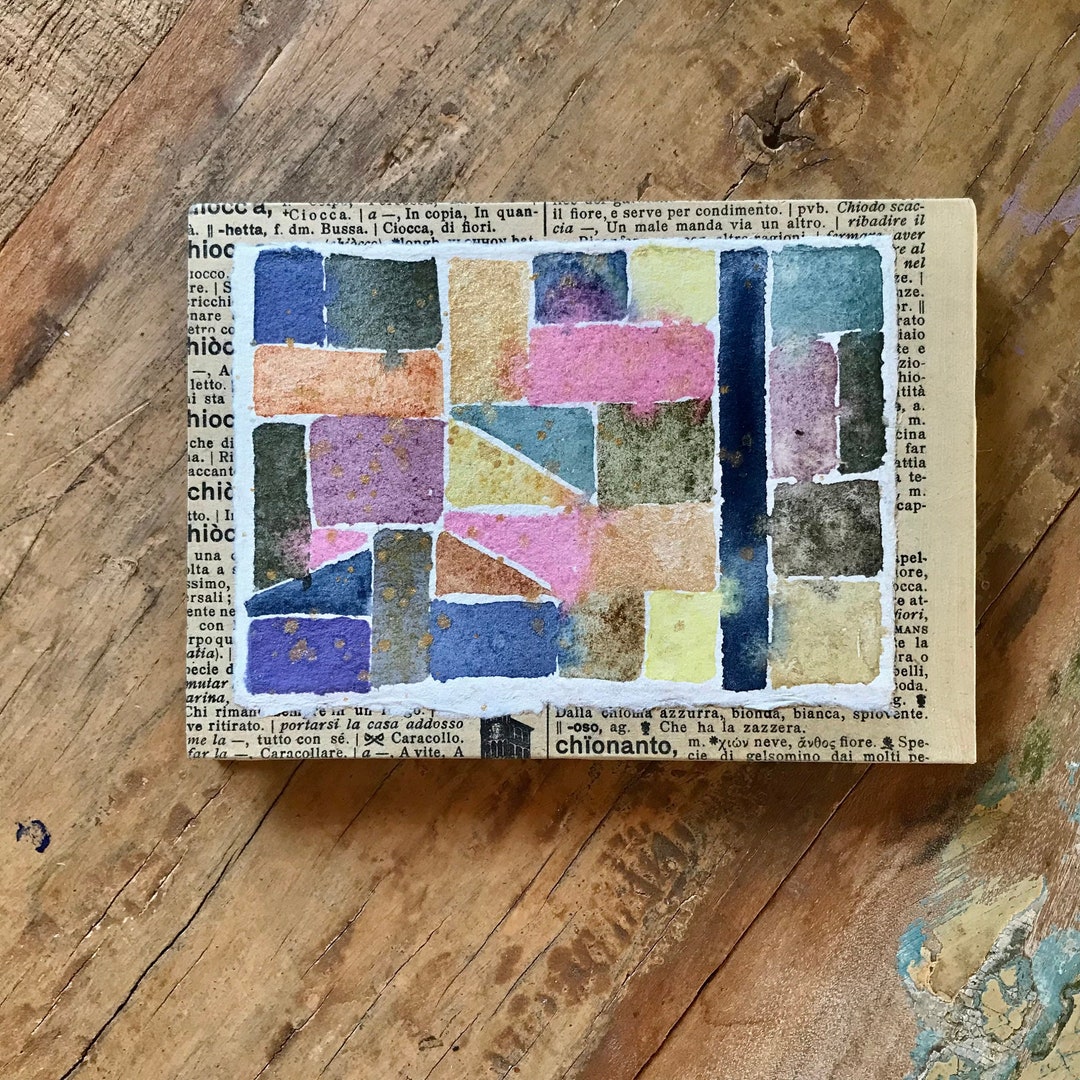 Landscape Art Concertina Journal With Used Fabriano Paper Etsy