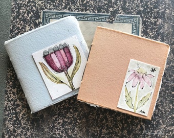 Two mini  watercolor journals  for traveling and painting