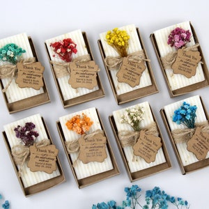 Mini faveurs de savon | Cadeaux de mariage pour invités en vrac | Cadeaux de savons personnalisés | Cadeaux faits main de savon | Savon pour la douche nuptiale