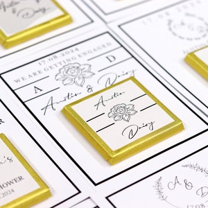 BULK Personalized Chocolate Favors, Wedding Favors For Guests, Wedding Favors Chocolate, Engagement Chocolate, Wedding Party Favors