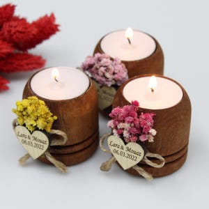 50 PCS Personalized Wooden Tealight Holder,Wedding Favors for Guest in Bulk,Rustic Wedding Favors,Bridal Shower Favors,Candle Wedding Favors