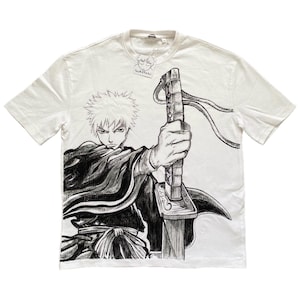 Custom Bleach Ichigo Oversized T-shirt | Anime/Manga tee Suketchi