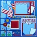 July 4th Flag Family Premade Scrapbook Page