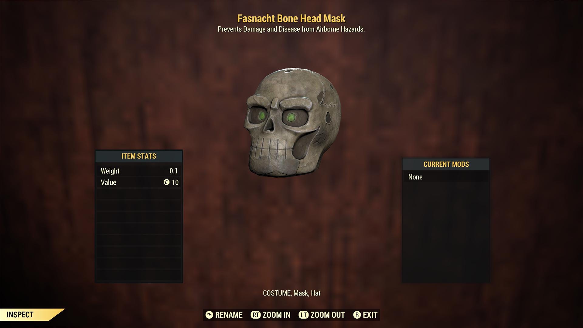NEW Fasnacht Bone Head Mask - Xbox/pc - Etsy