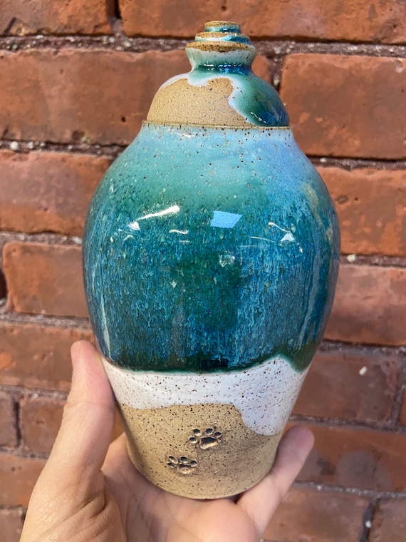Paw Printed Beach Urn - MADE TO ORDER