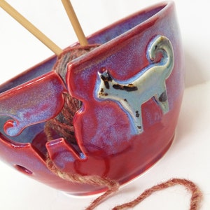 Cat Designed Yarn Bowl  - MADE TO ORDER