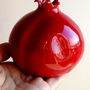 Porcelain Red Pomegranate Vase Original Made To Order image 3