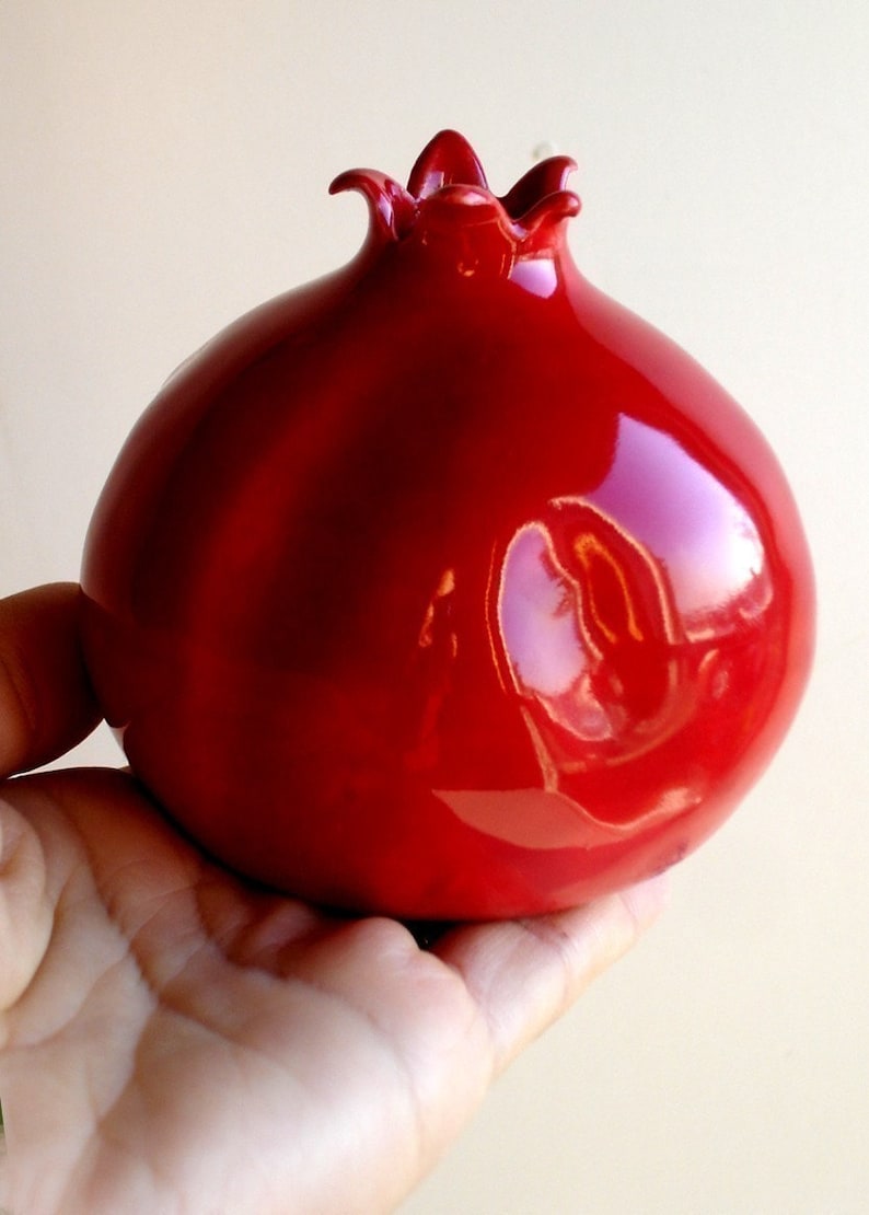 Porcelain Red Pomegranate Vase Original Made To Order image 3