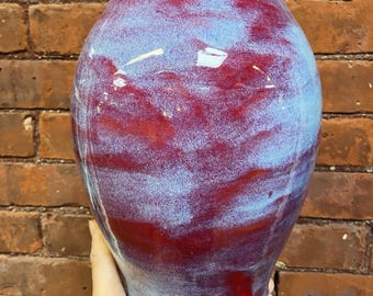 Urna cineraria in ceramica fatta a mano per ceneri - Urna cineraria "viola" - REALIZZATA SU ORDINAZIONE